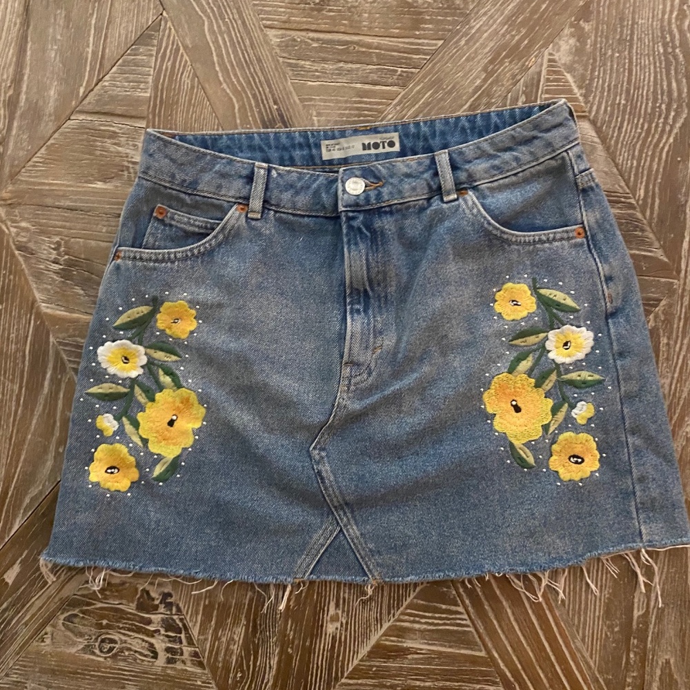 Topshop Demin Mini Skirt